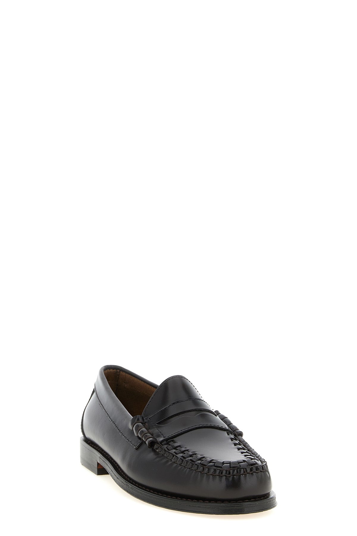 weejuns larson weave loafers in polished moc leather