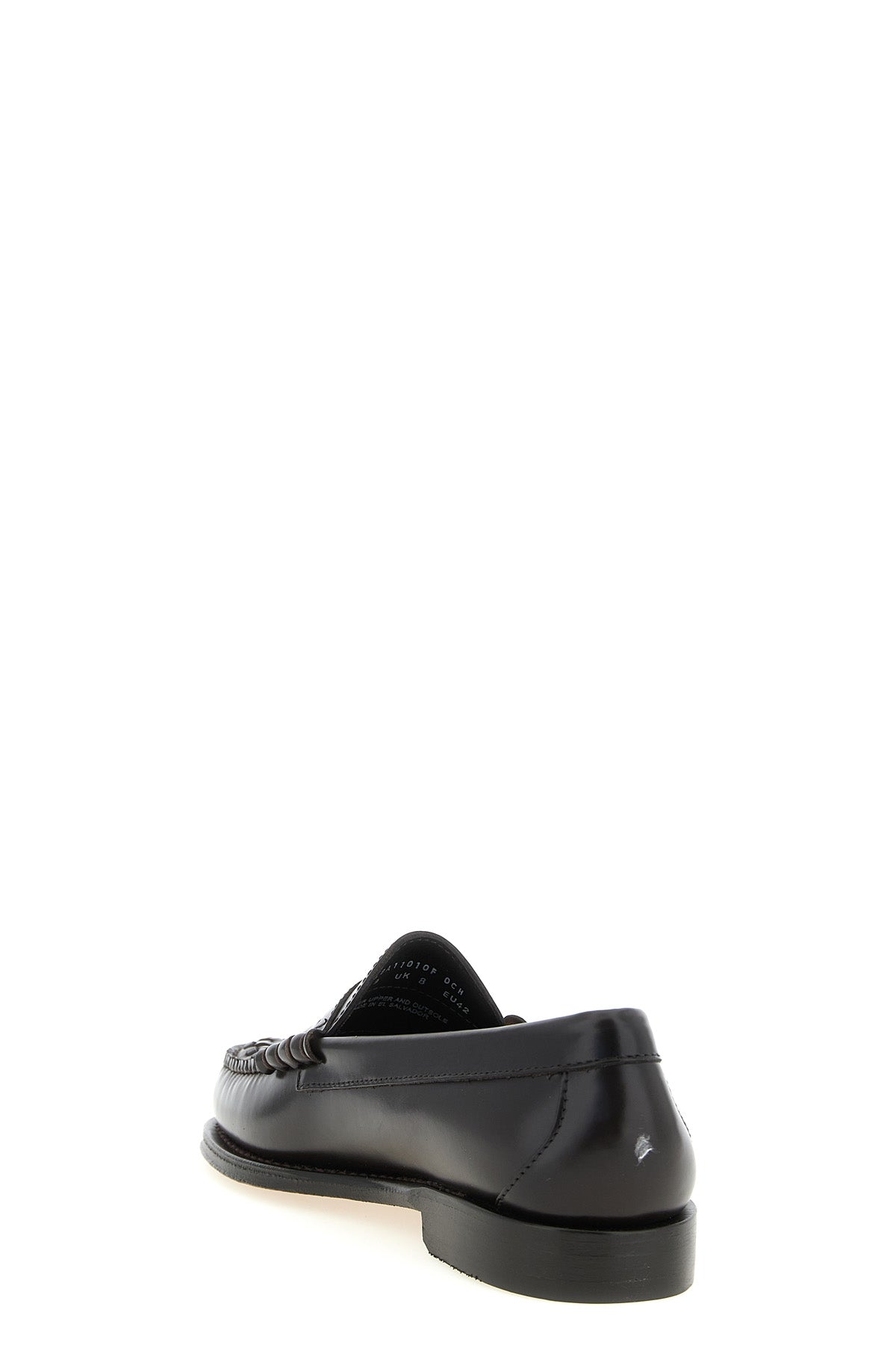 weejuns larson weave loafers in polished moc leather