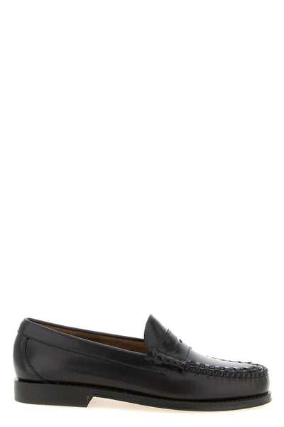 weejuns larson weave loafers in polished moc leather