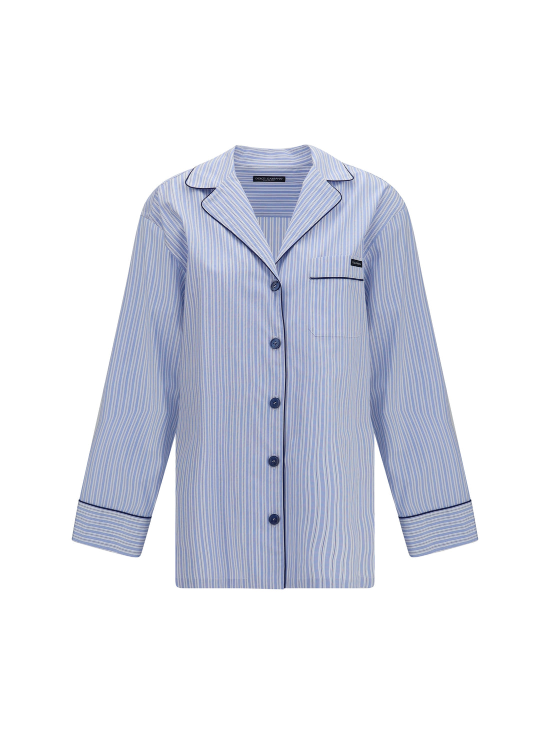 DOLCE &amp; GABBANA 42 embroidered cotton-blend shirt