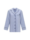 embroidered cotton-blend shirt