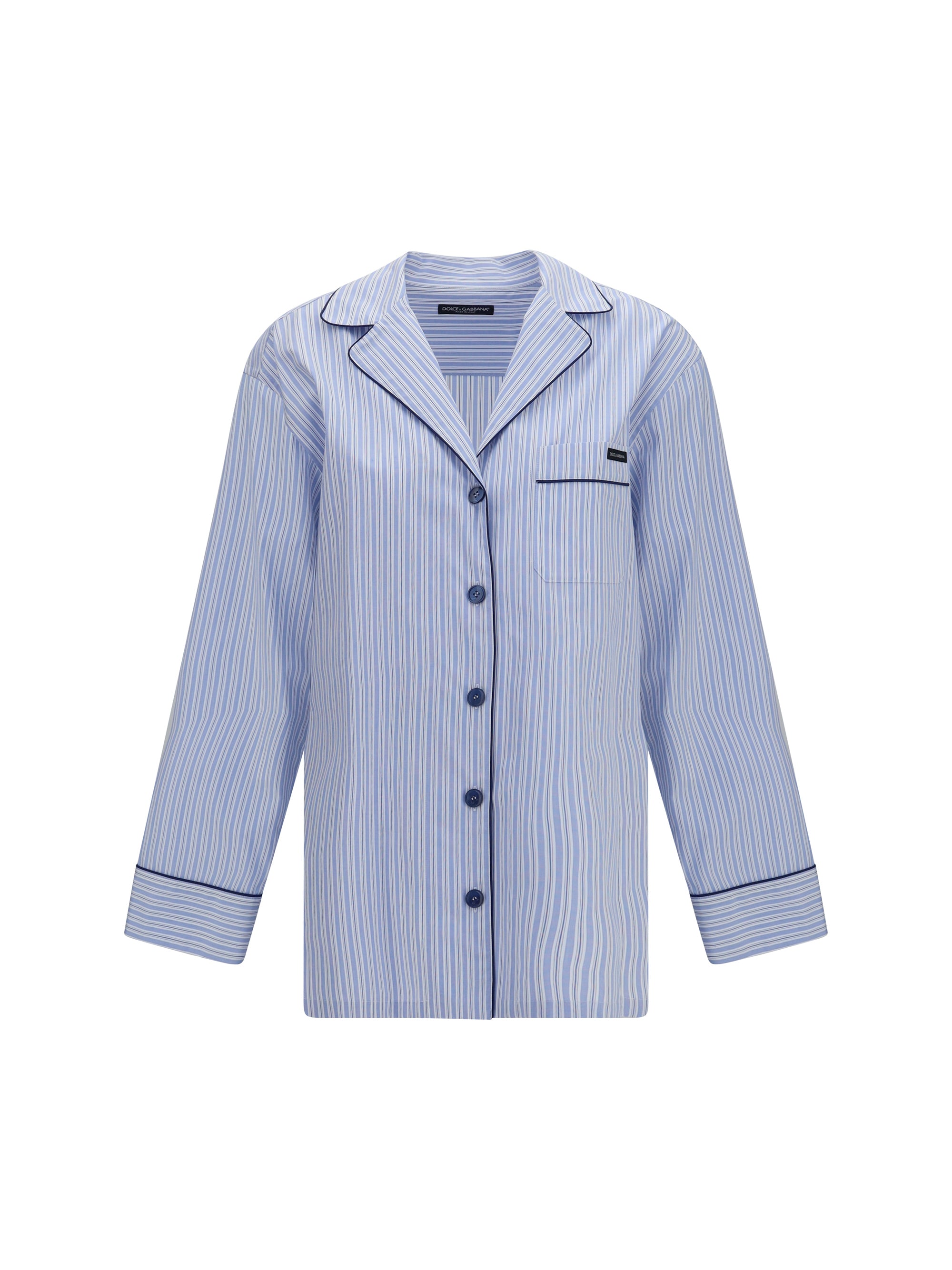 embroidered cotton-blend shirt