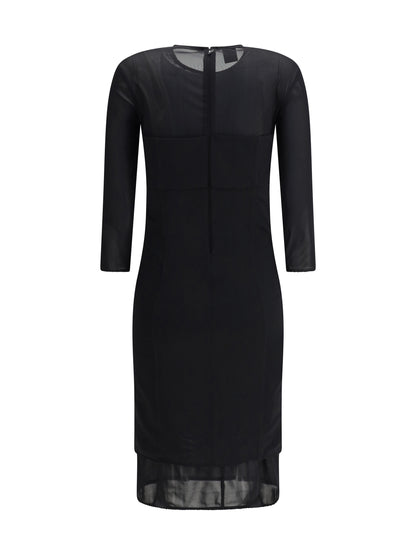 PINKO 40 knee-length dress with sheer inserts
