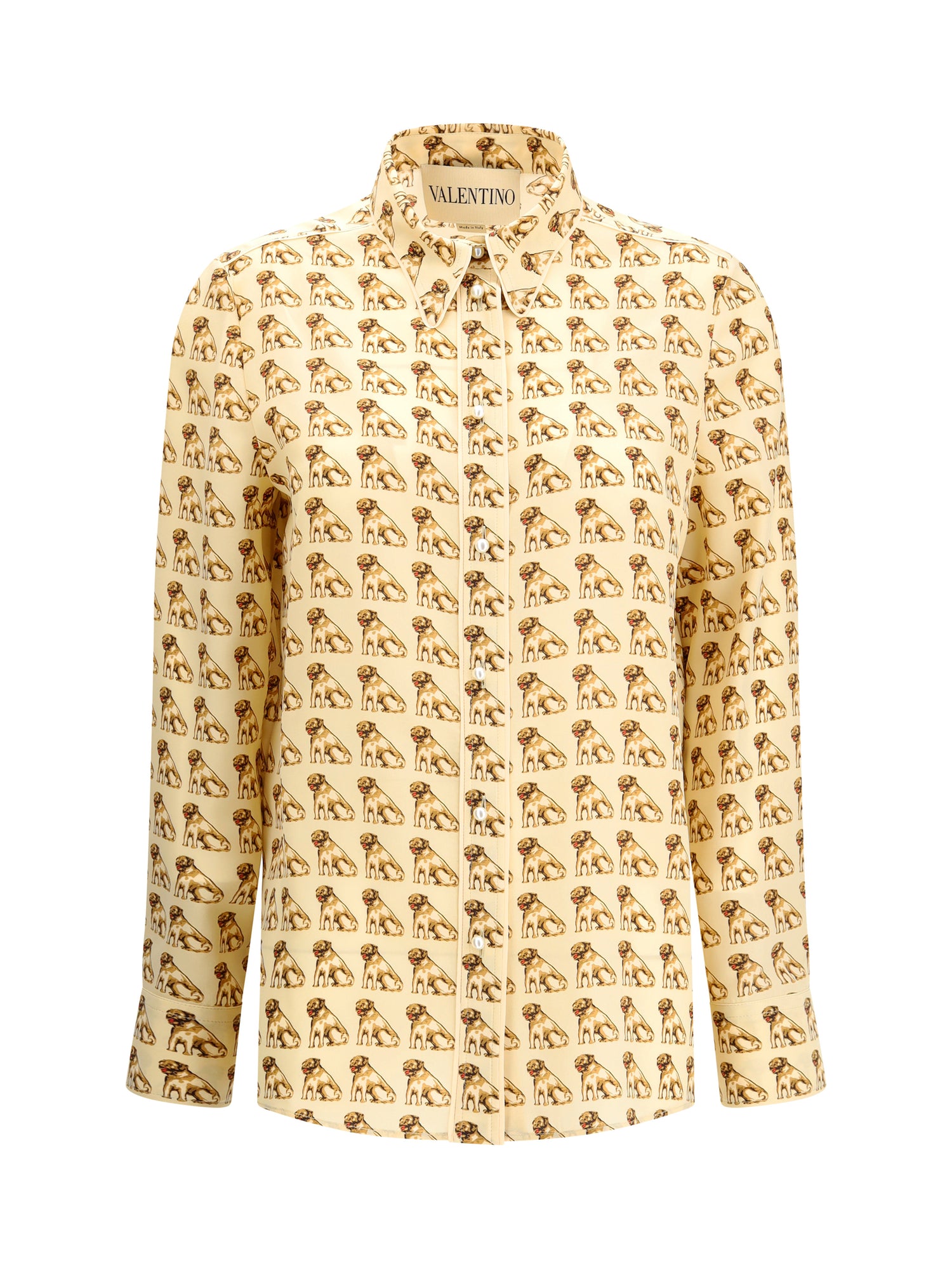 VALENTINO 44 silk crepe de chine shirt