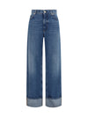 straight-leg five-pocket jeans