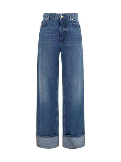 straight-leg five-pocket jeans
