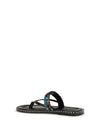 slip-on leather sandals with sequins