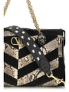 panthea shoulder bag in python and suede