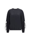 troy double-sleeve feather top