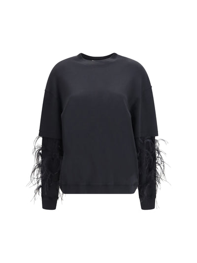troy double-sleeve feather top