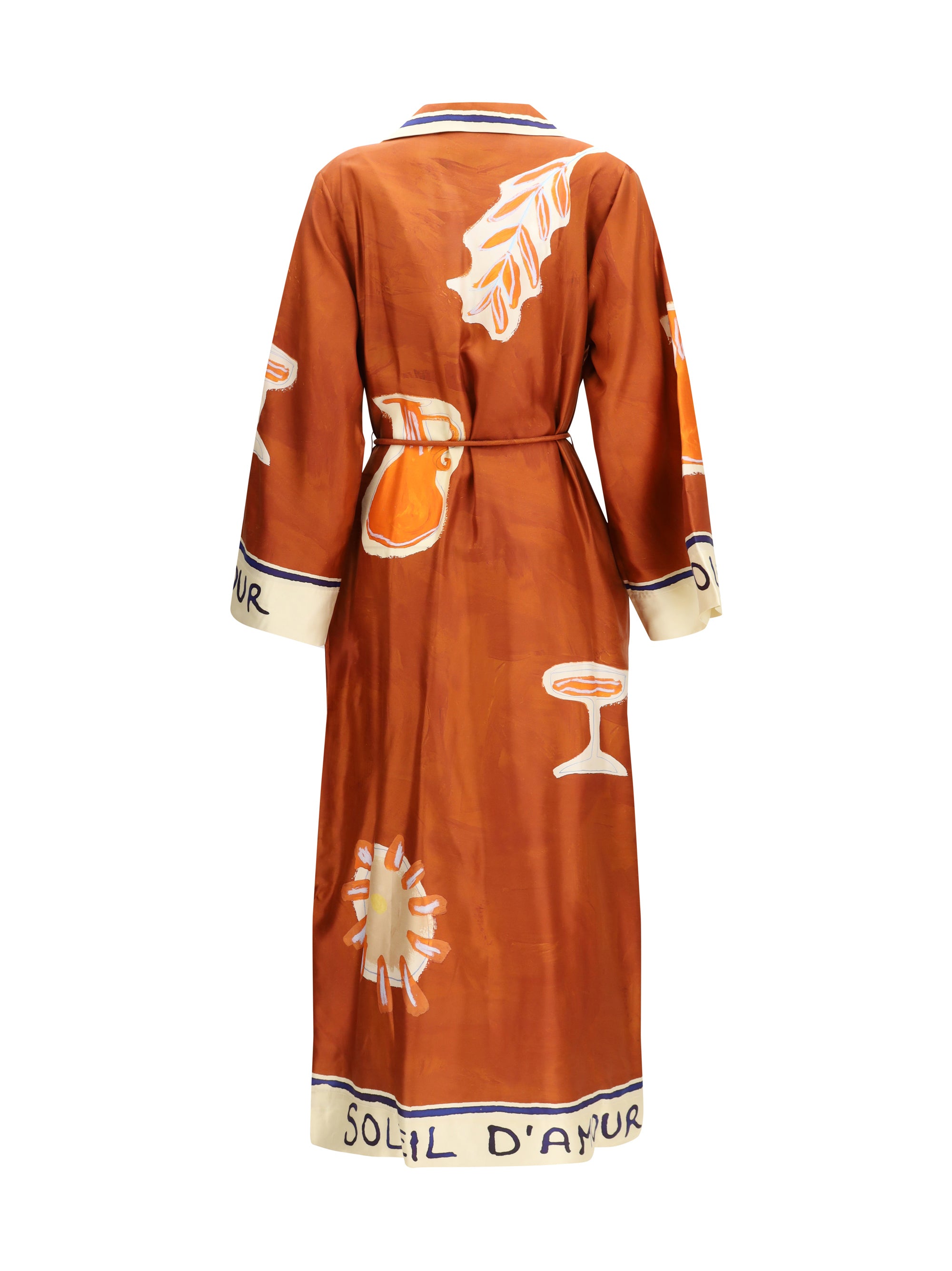 ALEMAIS 6 soleil d’amour silk shirtdress 