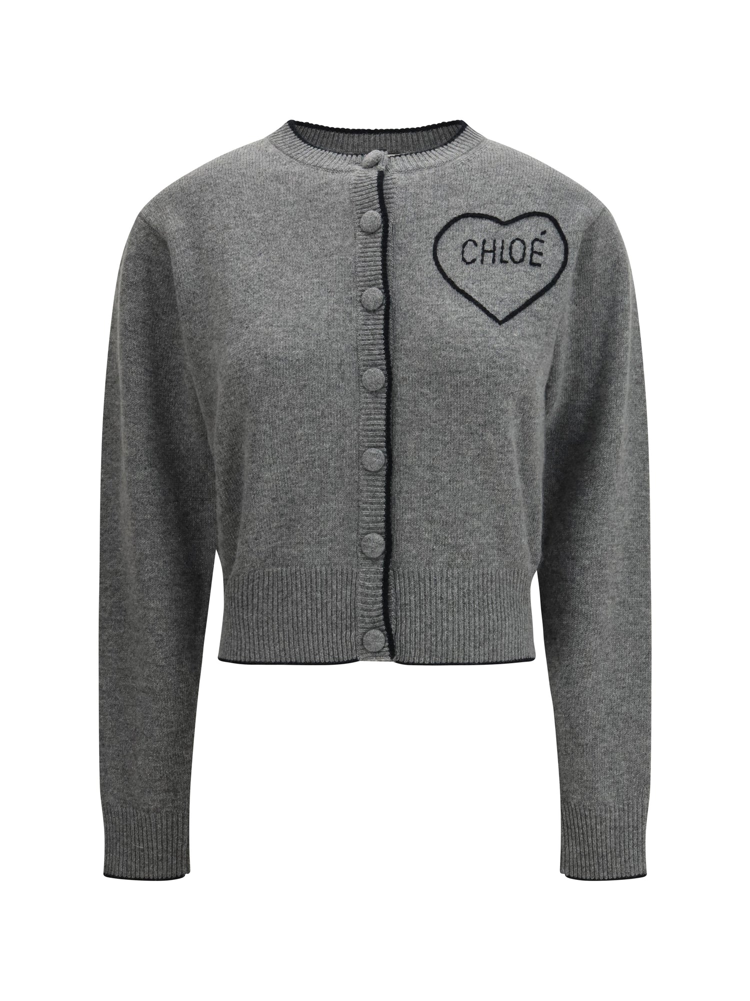 CHLOÉ M fitted logo cardigan 