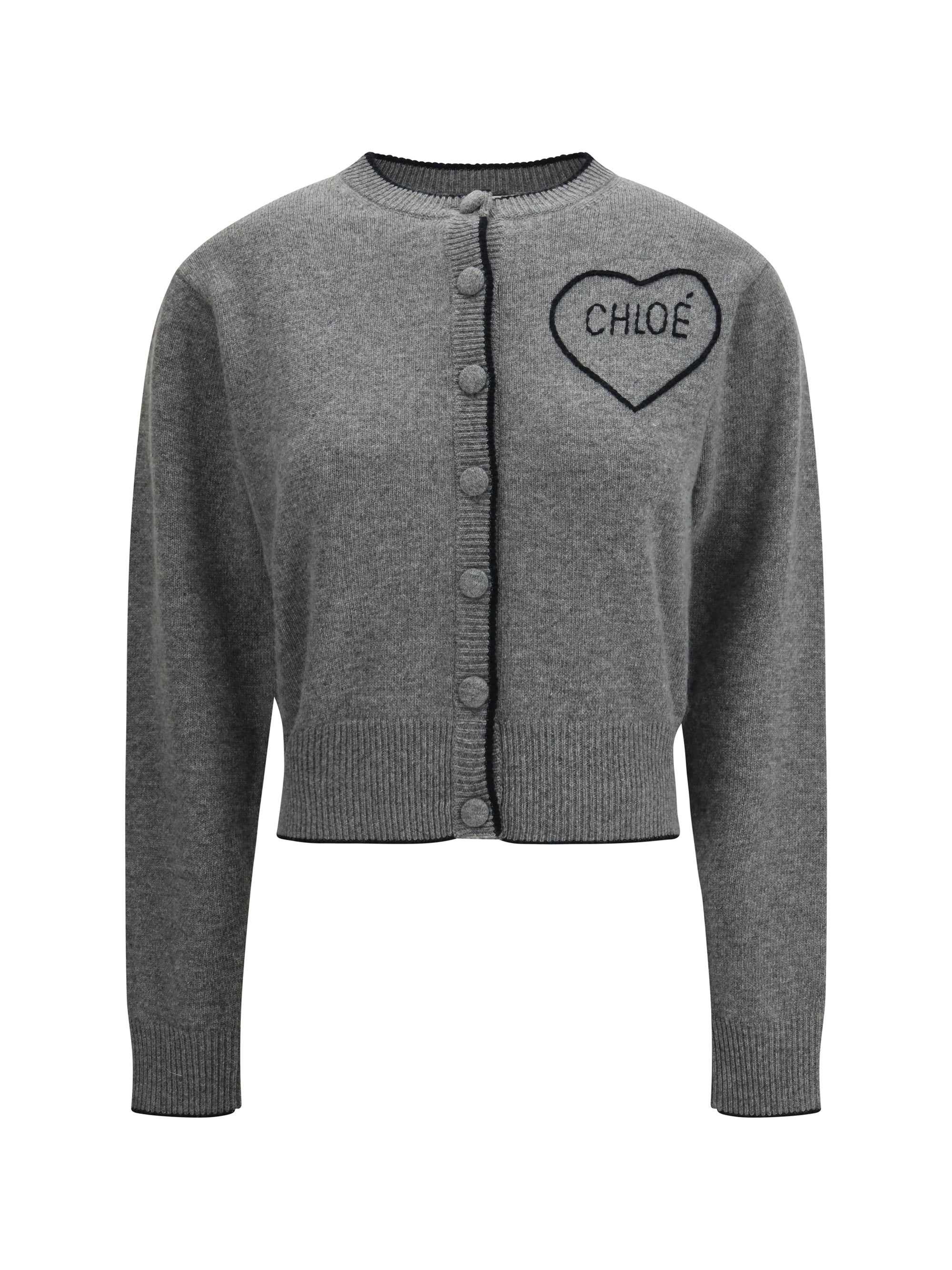 CHLOÉ M fitted logo cardigan 