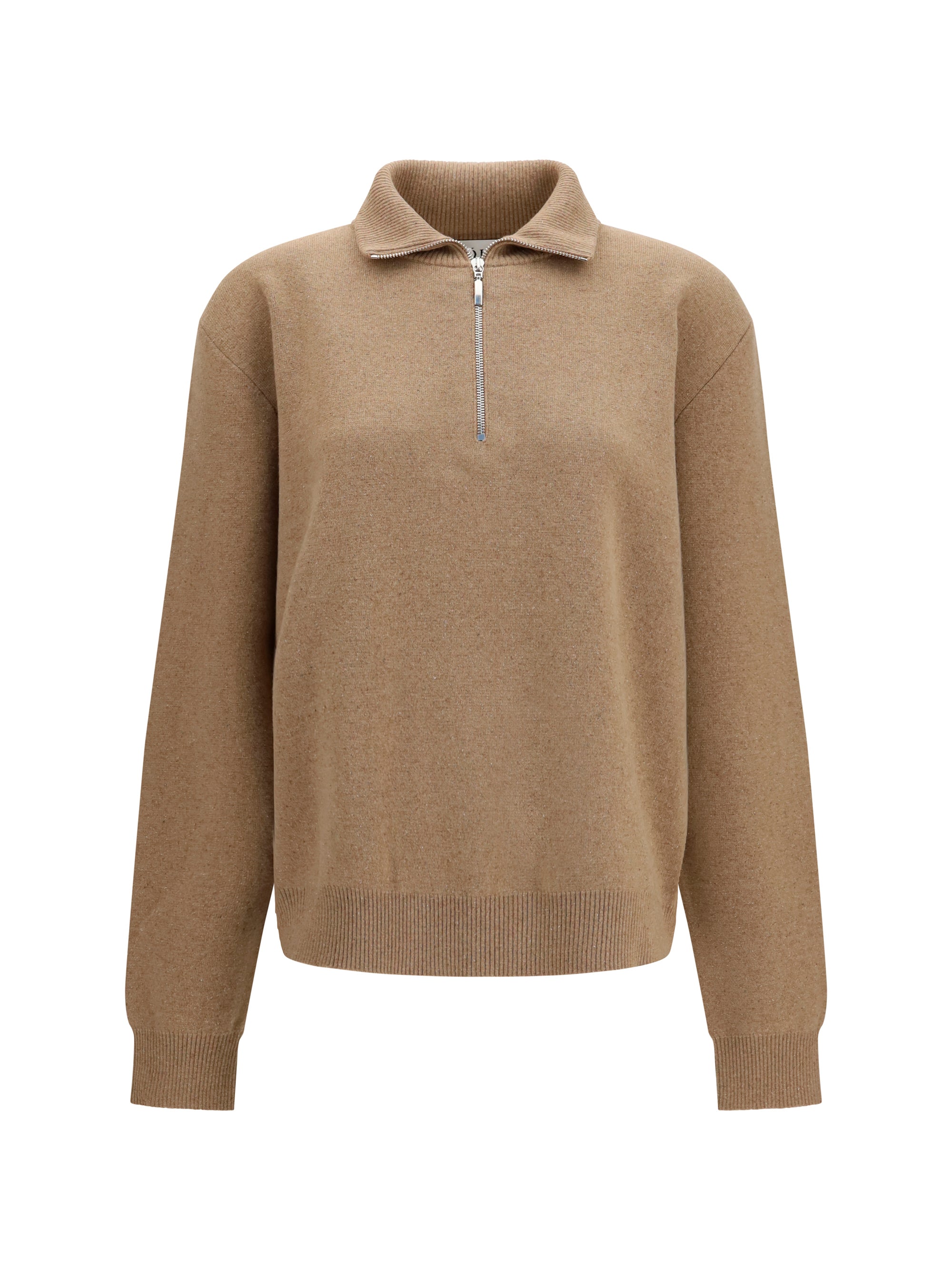 wool and cashmere polo sweater