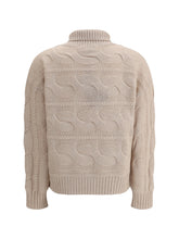 MAX MARA STUDIO L cable-knitted wool and cashmere sweater