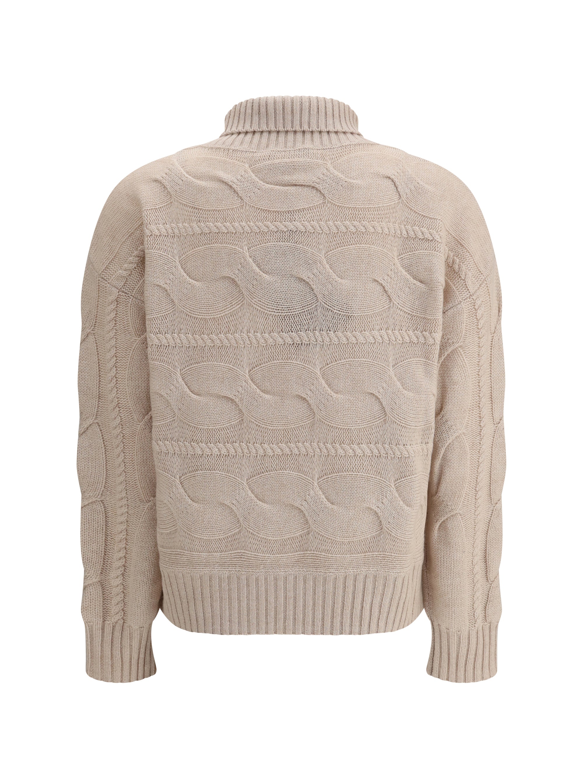 MAX MARA STUDIO L cable-knitted wool and cashmere sweater
