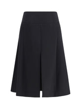 ALAIA 38 stretch wool slit skirt