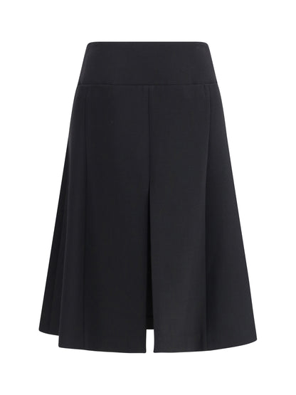 ALAIA 38 stretch wool slit skirt