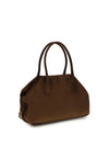 medium talia trank crocodile-effect suede shopping bag