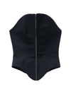 wool corset with zip