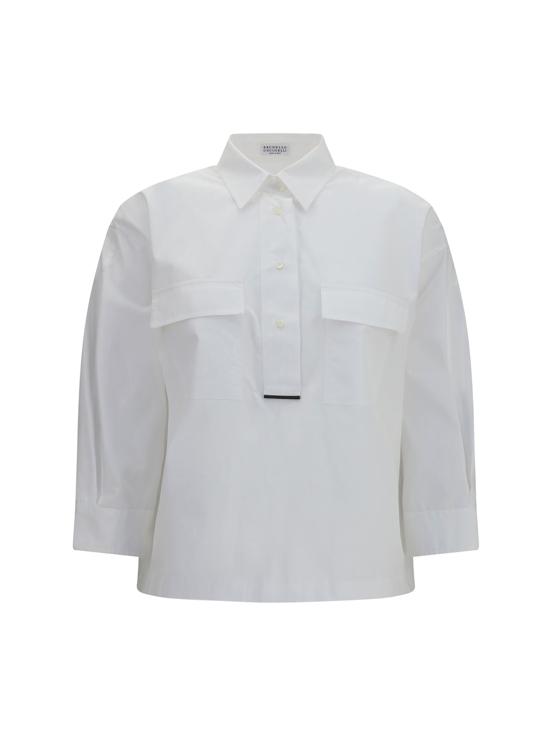 BRUNELLO CUCINELLI S cotton shirt with monili details