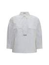 cotton shirt with monili details