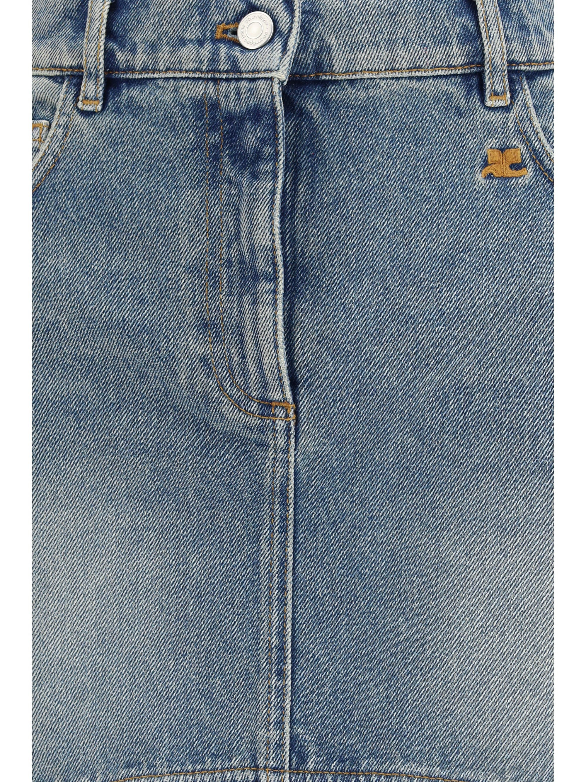 denim circle skirt