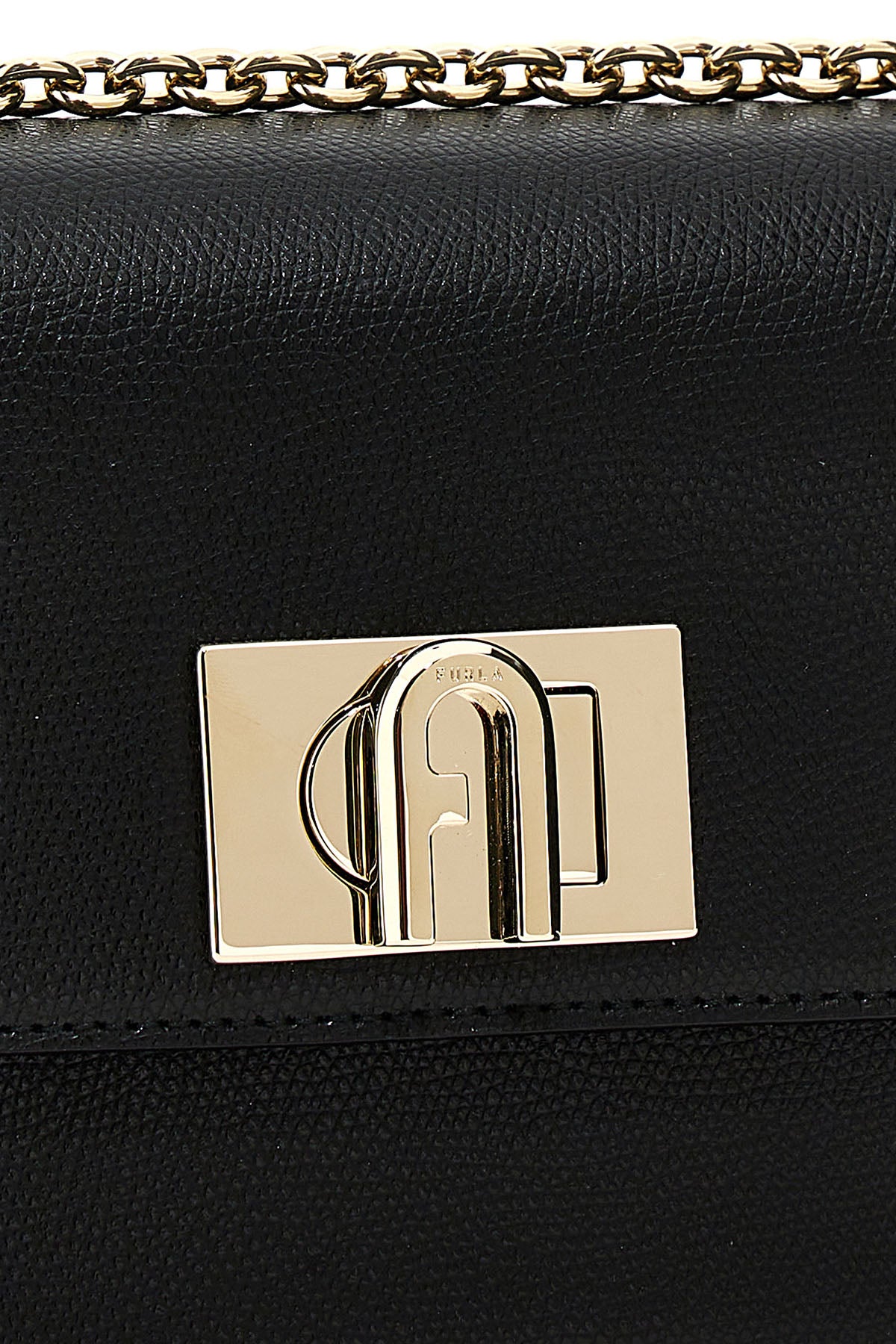 furla 1927 mini shoulder bag in fine textured leather
