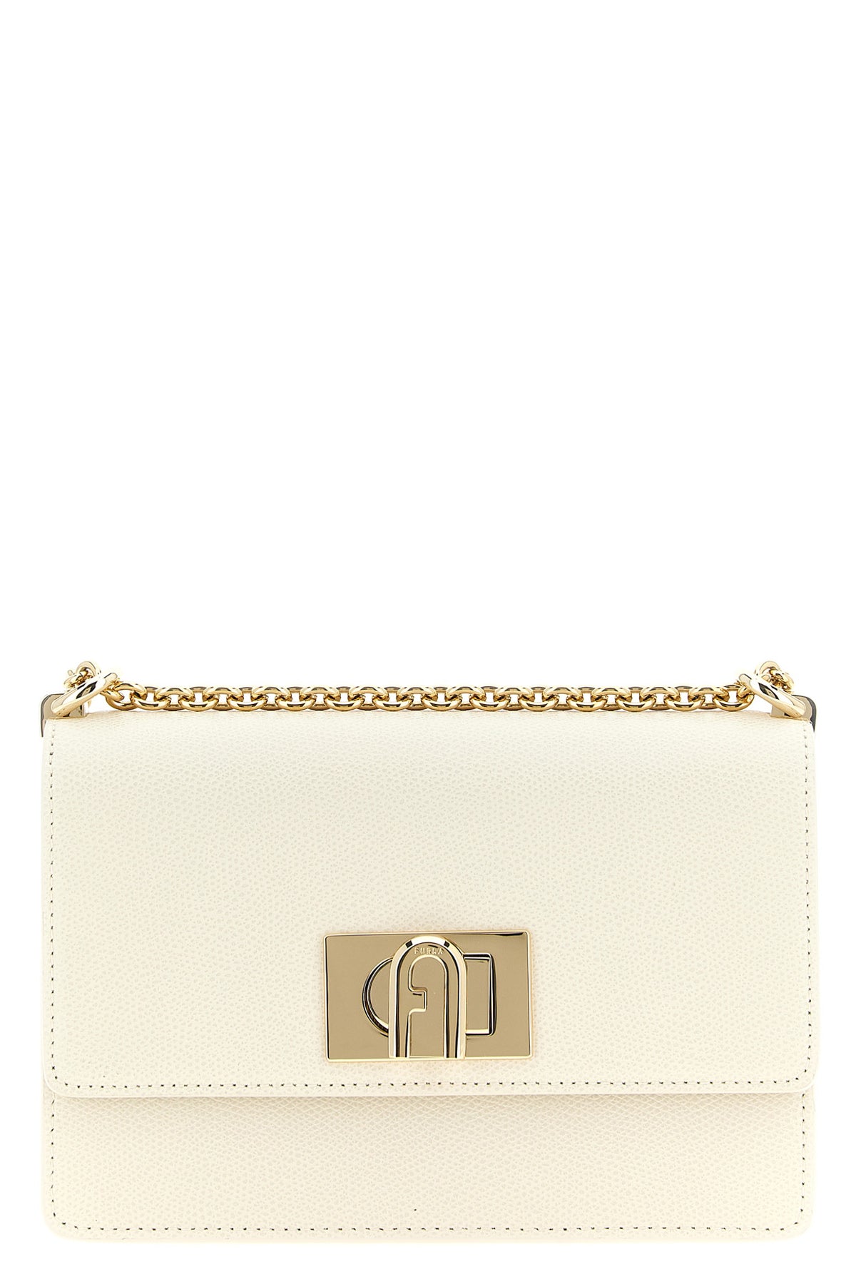 the shoulder bag  furla 1927 mini in pelle di vitello testurizzata definisce un