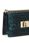 furla 1927 mini crossbody bag in python-printed leather