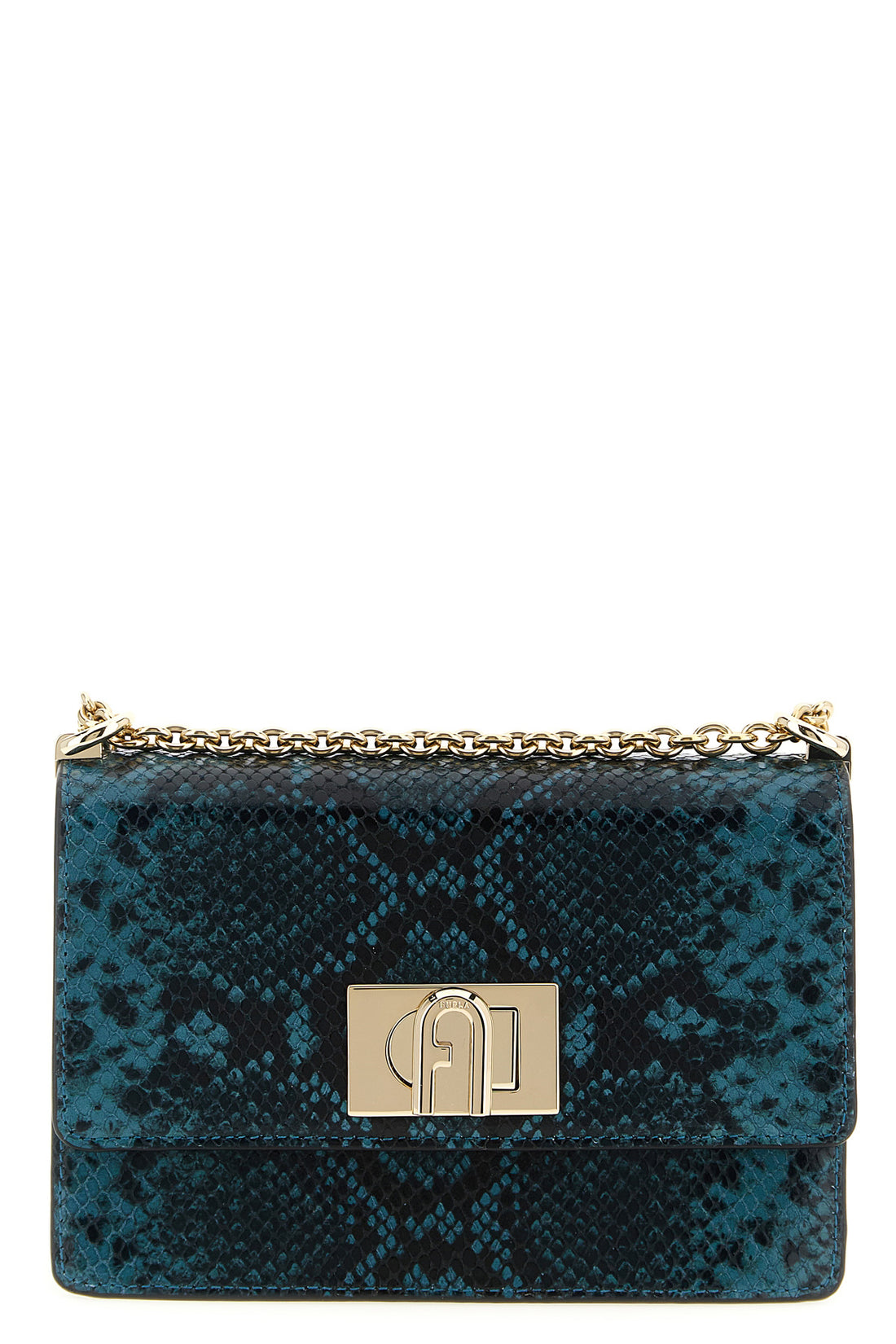 FURLA OS furla 1927 mini crossbody bag in python-printed leather