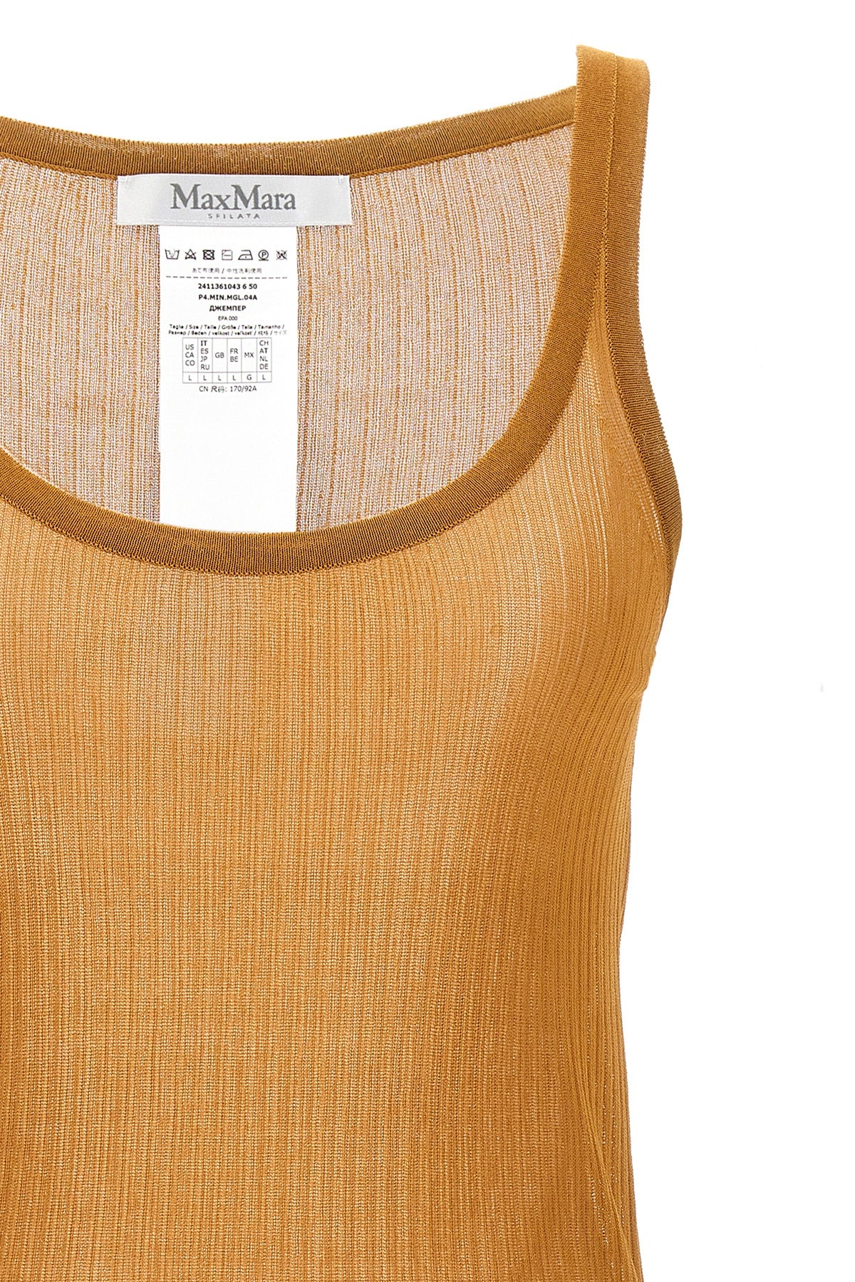 bastia tank top in semi-transparent silk