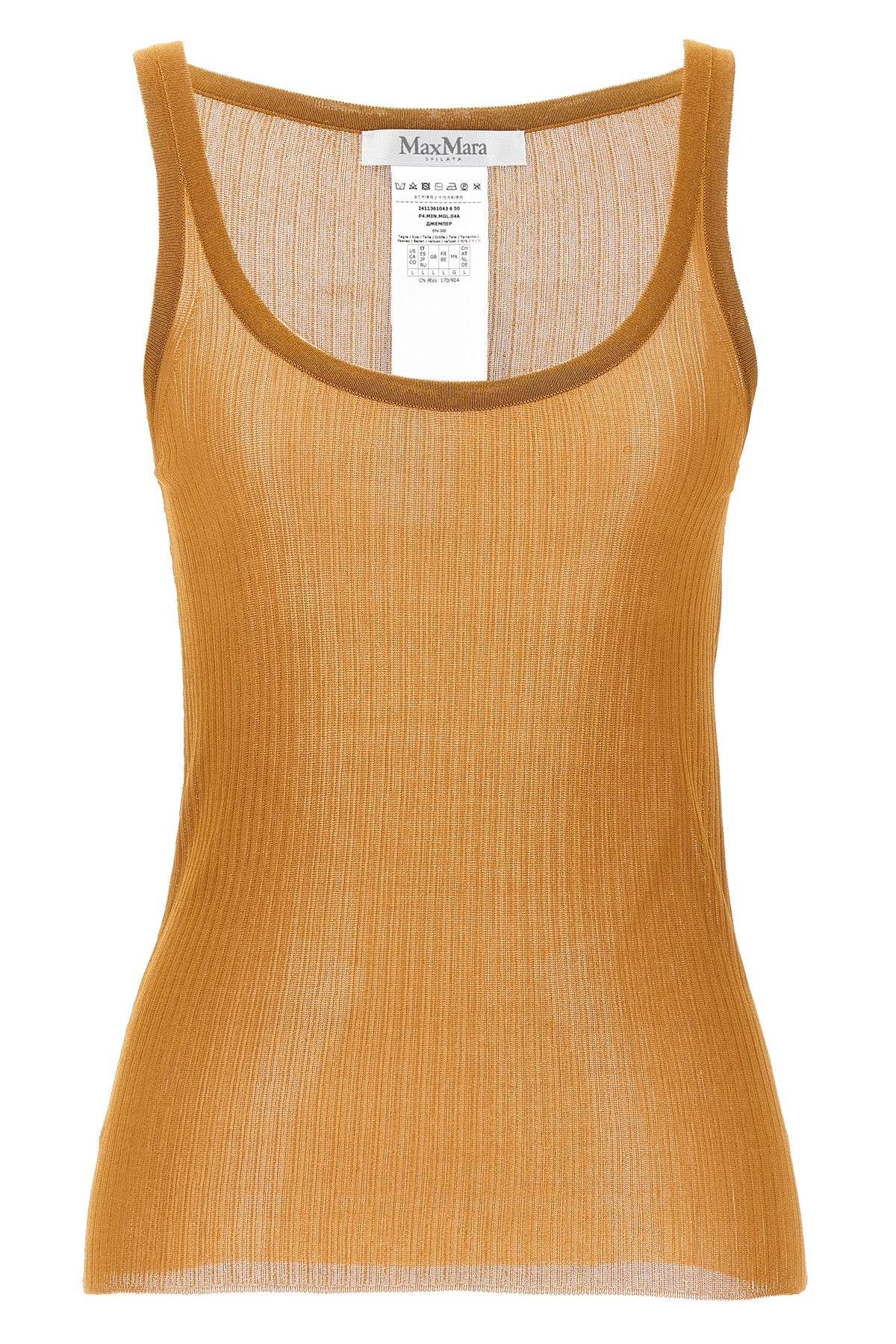 bastia tank top in semi-transparent silk