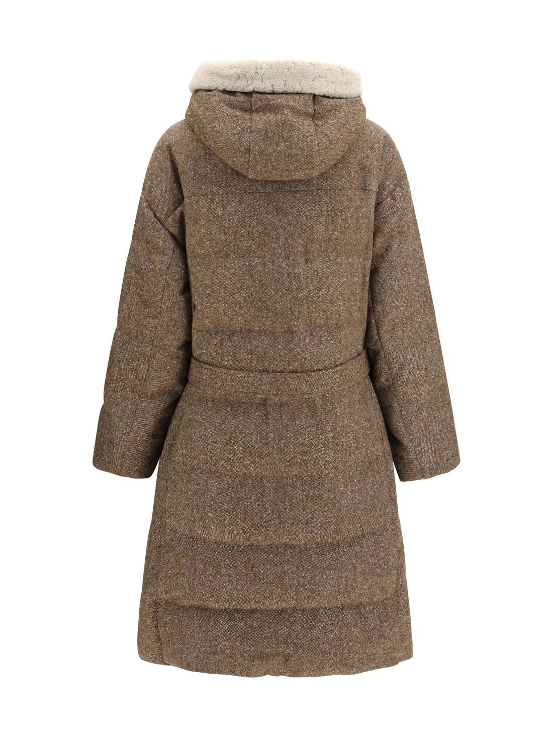 BRUNELLO CUCINELLI 40 long padded coat with belt