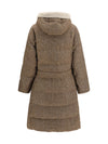 long padded coat with belt
