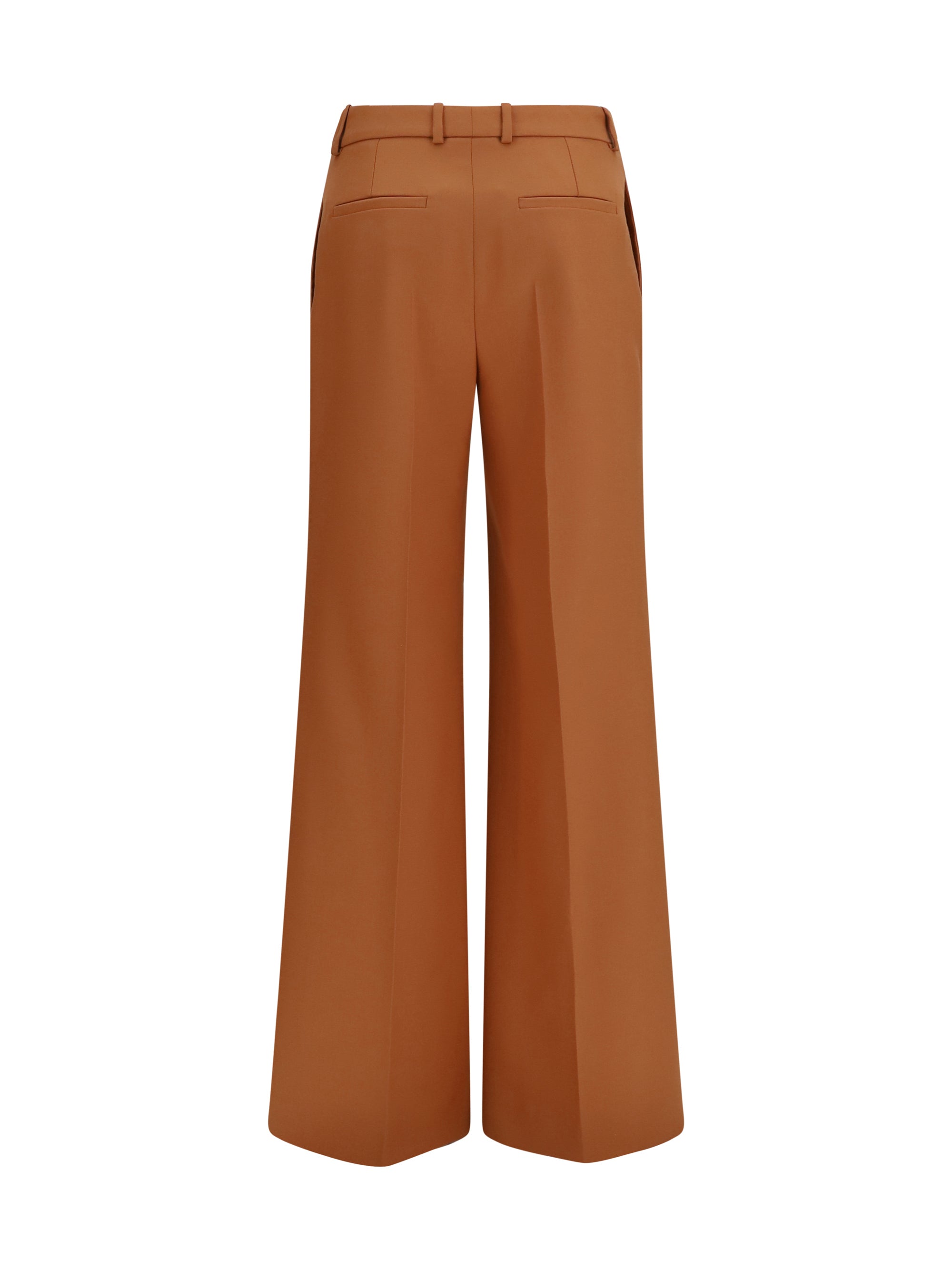 high-waisted flared cotton pants