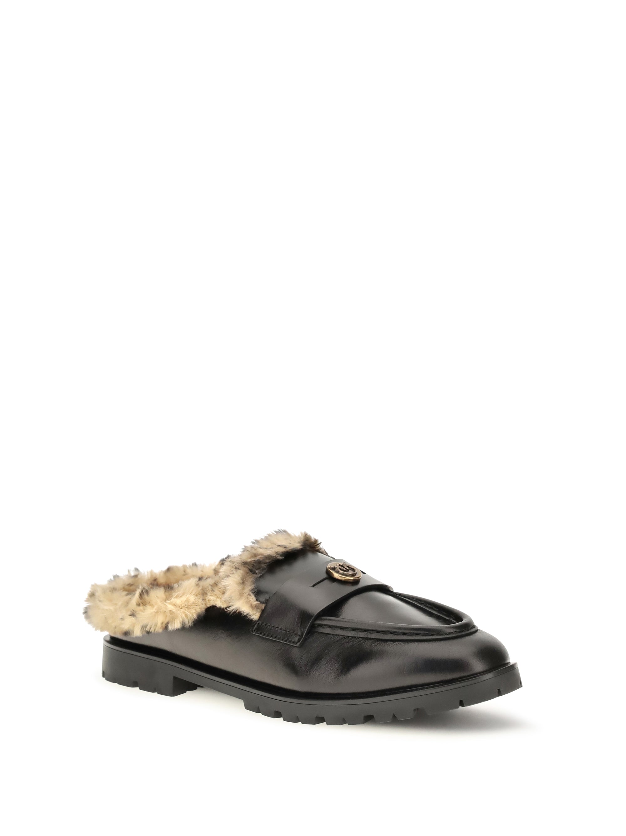 nora padded leather sabots