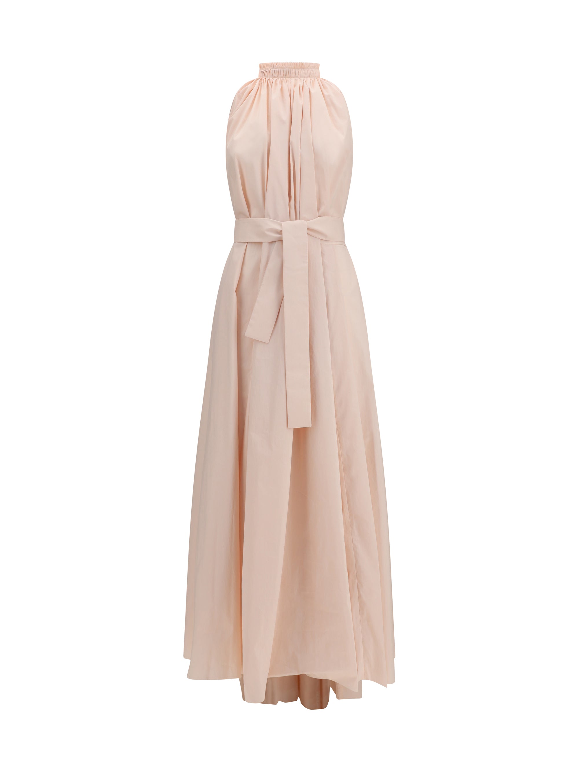 belted pleated dress