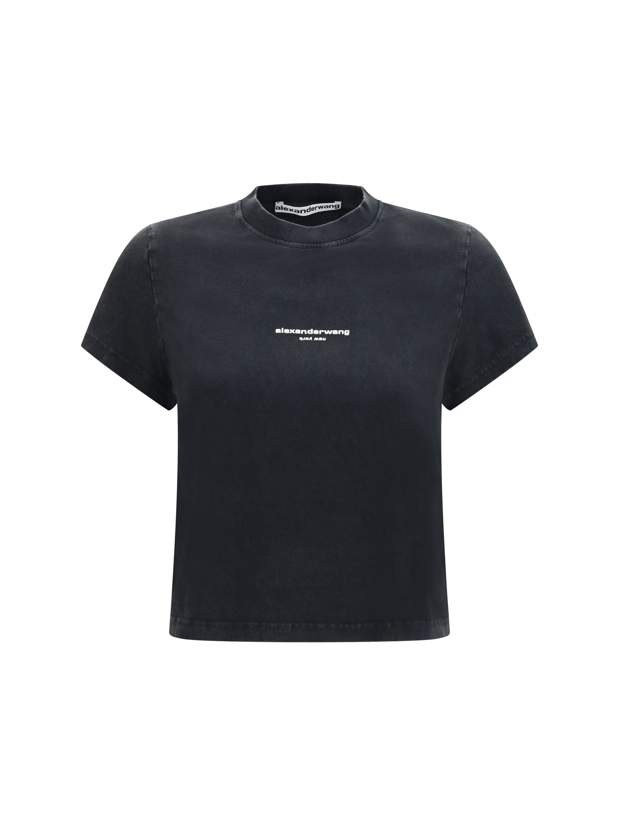 short-sleeve t-shirt with central logo print