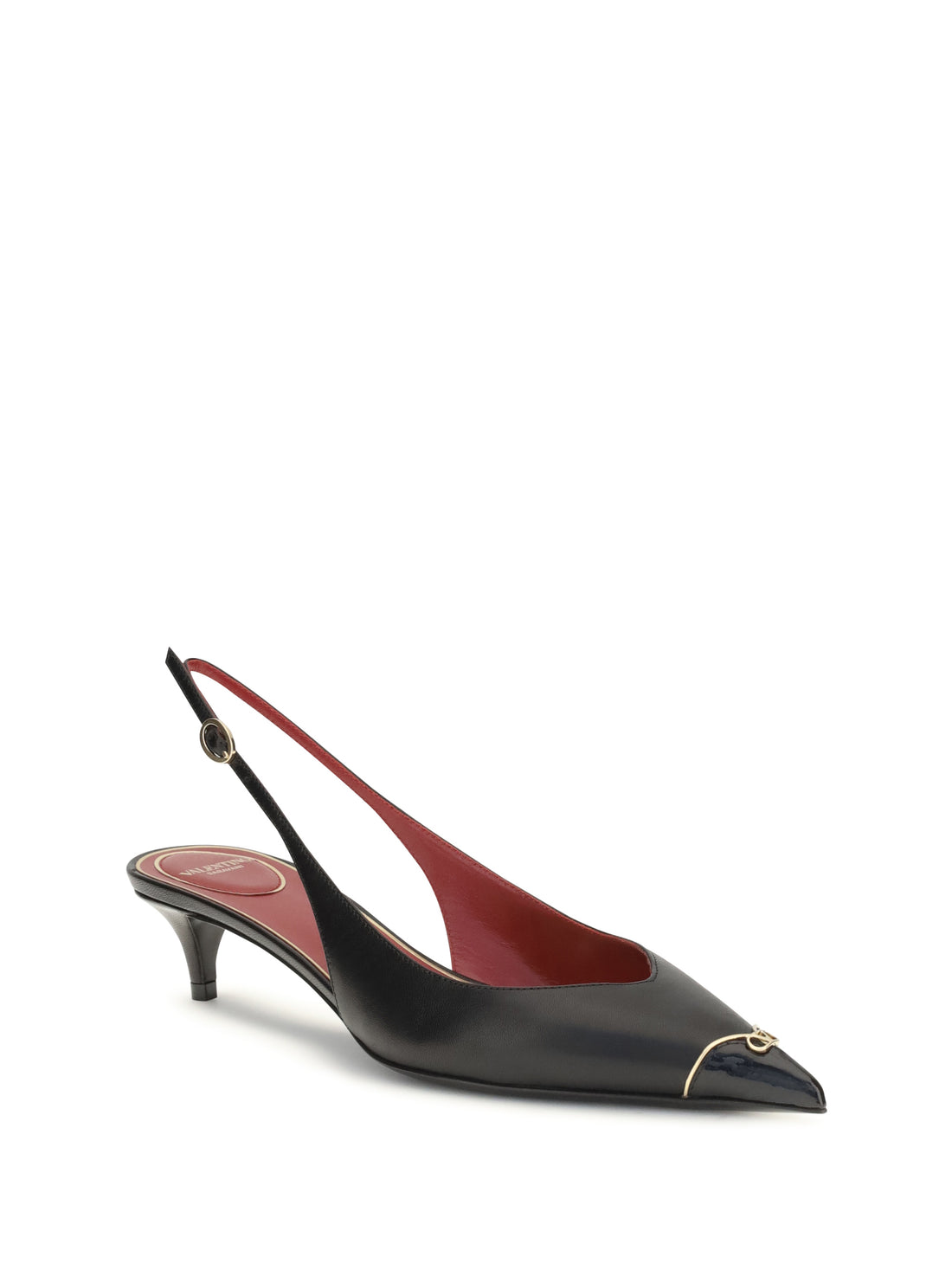 VALENTINO GARAVANI 36 vlogo signature kitten-heel slingback pumps