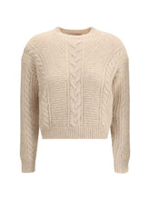 MAX MARA STUDIO L cropped boxy sweater in alpaca