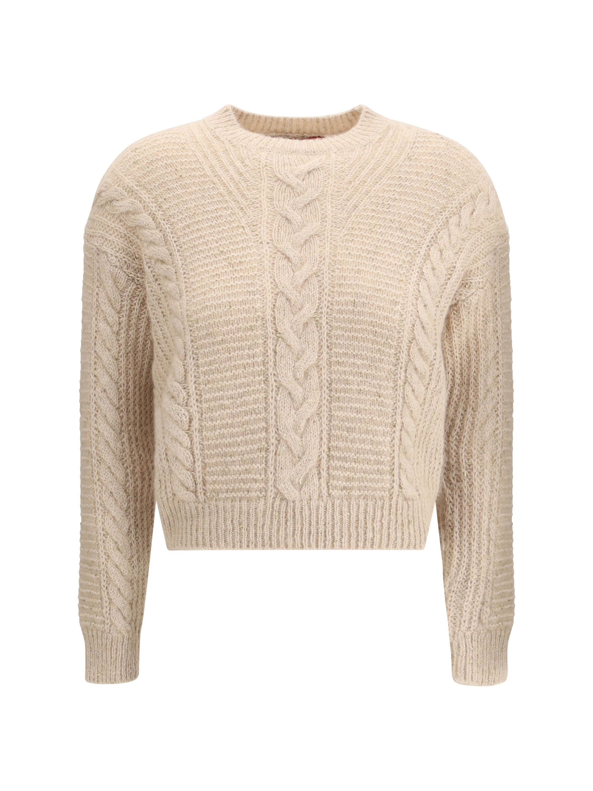 MAX MARA STUDIO L cropped boxy sweater in alpaca