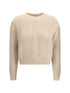 MAX MARA STUDIO L cropped boxy sweater in alpaca
