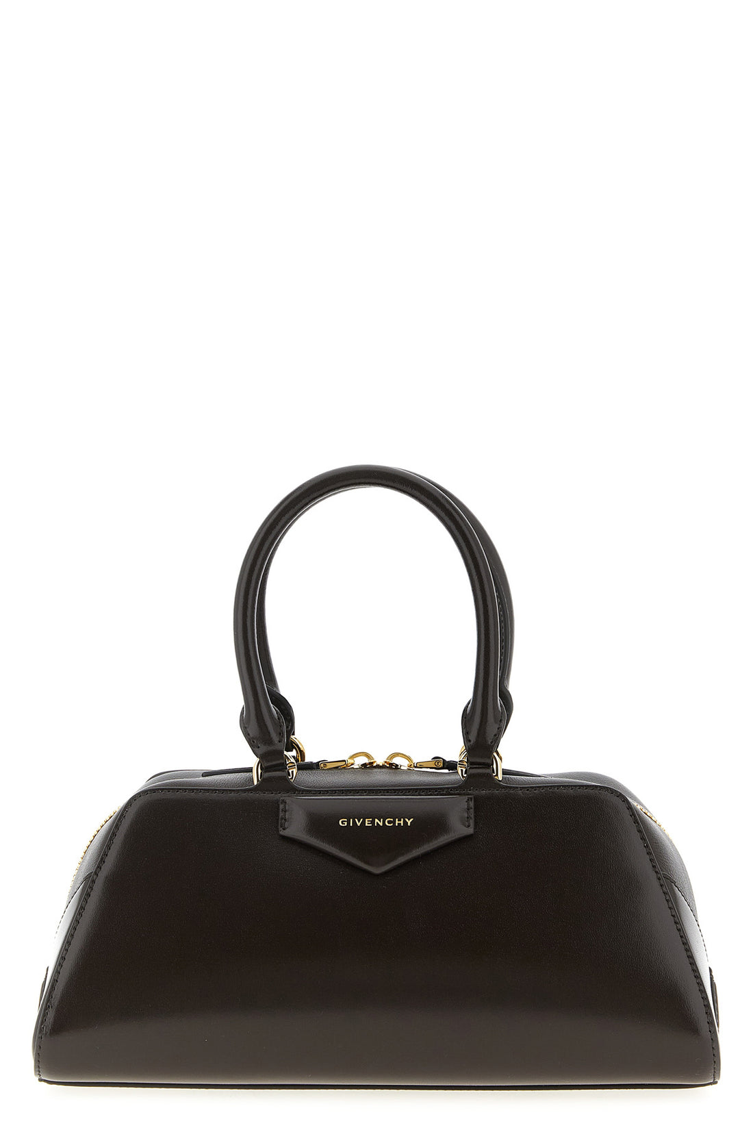 GIVENCHY OS small antigona east-west box leather and shiny antigona cube handbag in long