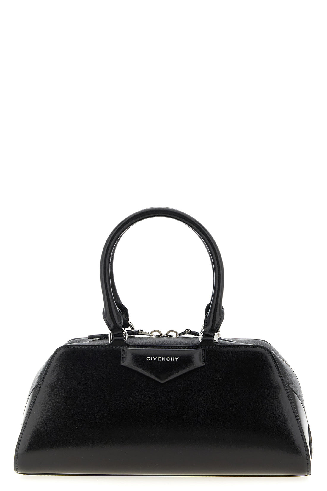 GIVENCHY OS small antigona east-west box leather and shiny antigona cube handbag in long