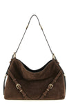 medium suede shoulder bag