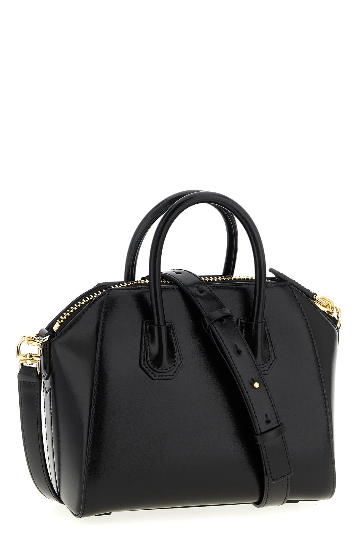solid color antigona mini handbag in box leather