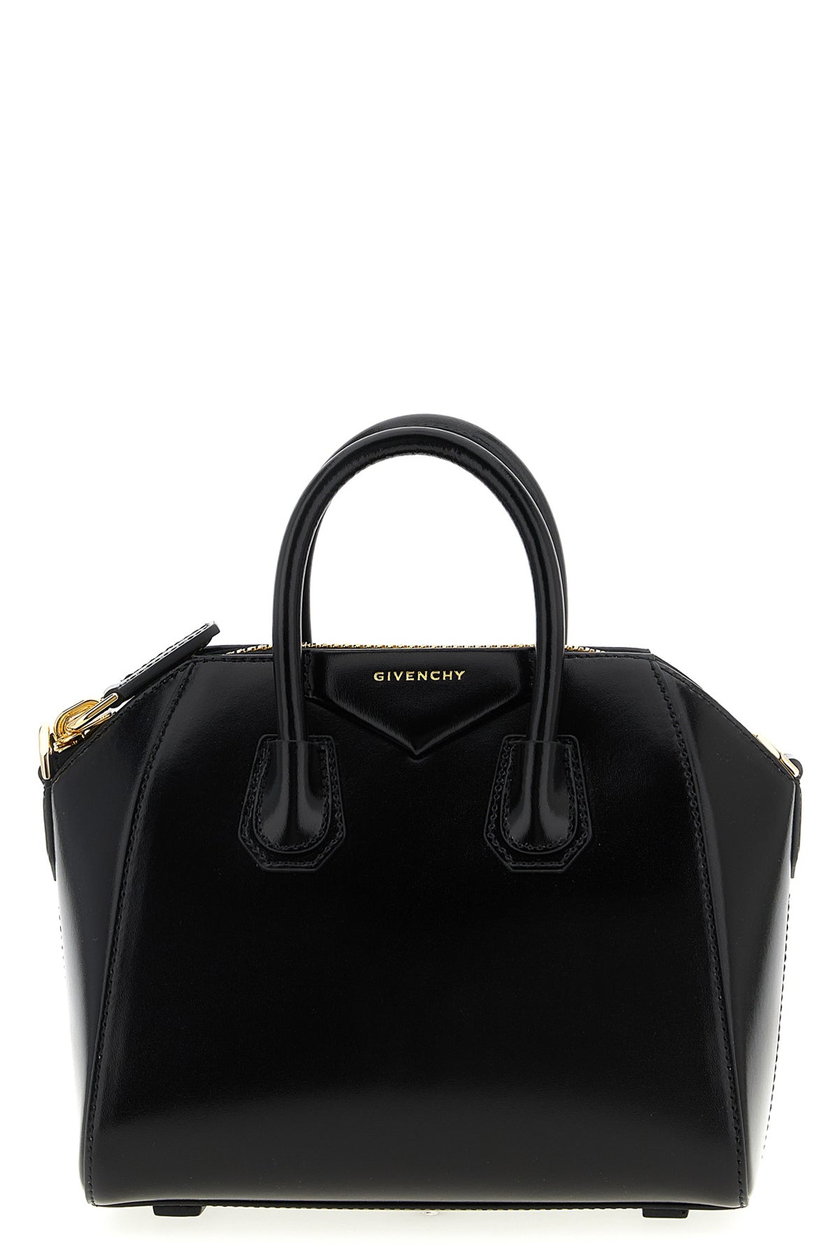 solid color antigona mini handbag in box leather