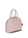 embossed leather handbag