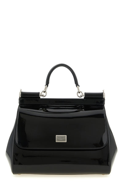 the dolce&gabbana sicily large handbag stands out for its structured silhouett